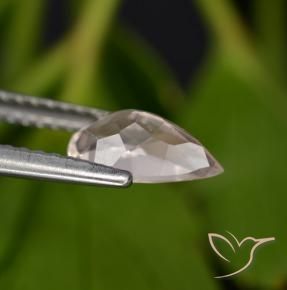 Morganita Rosa salmão Natural 0.83ct, Formato de pêra, VVS-VS