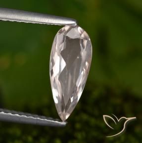 Morganita Rosa bem claro Natural 0.91ct, Formato de pêra, VVS-VS