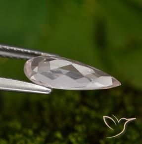 Morganita Rosa bem claro Natural 0.91ct, Formato de pêra, VVS-VS