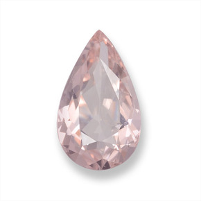 Morganita rosa natural 0,74ct, formato de pêra, VVS