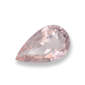 Morganita rosa natural 0,74ct, formato de pêra, VVS