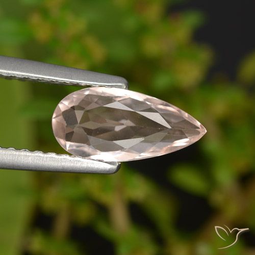 0.70ct Natural Rosa Médio Claro Morganita, Formato de pêra, VVS-VS