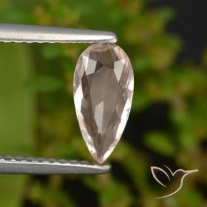 Morganita Rosa Médio Claro Natural 0.70ct, Formato de pêra, VVS-VS