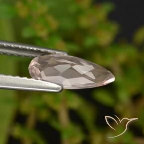 Morganita Rosa Médio Claro Natural 0.70ct, Formato de pêra, VVS-VS