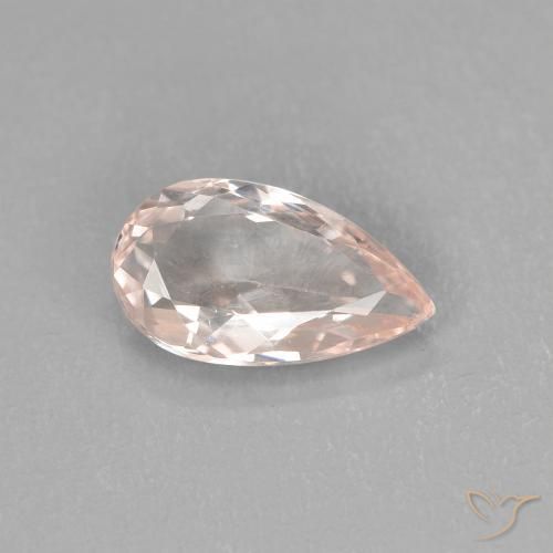 Morganita Rosa Flamingo Natural 0.96ct, Formato de pêra, VVS-VS
