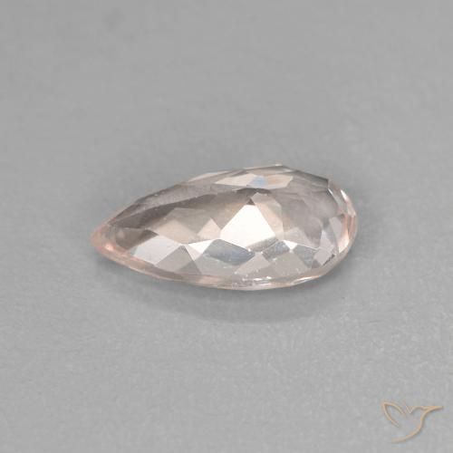 Morganita Rosa Flamingo Natural 0.96ct, Formato de pêra, VVS-VS