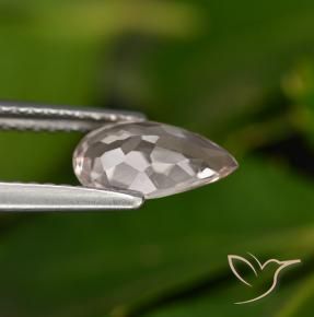 Morganita Rosa salmão Natural 0.86ct, Formato de pêra, VVS