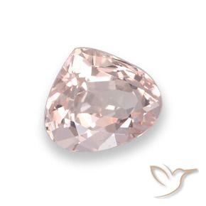 Morganita Rosa coral claro Natural 0.76ct, Formato de pêra, VVS-VS