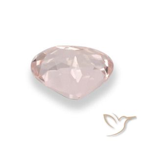 Morganita Rosa coral claro Natural 0.76ct, Formato de pêra, VVS-VS