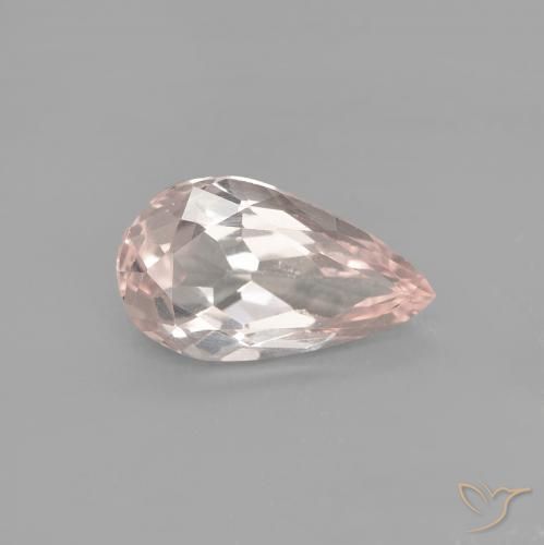 0.74ct Natural rosa médio Morganita, Formato de pêra, VVS-VS