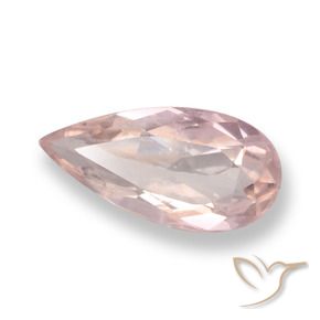 Morganita Rosa Flamingo Natural 0.76ct, Formato de pêra, VS