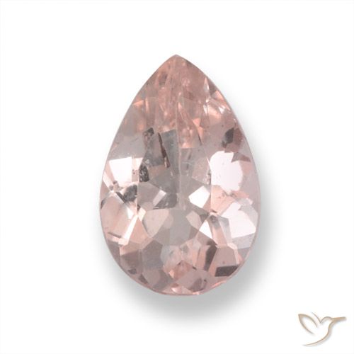 0.65ct Natural rosa médio Morganita, Formato de pêra, VS