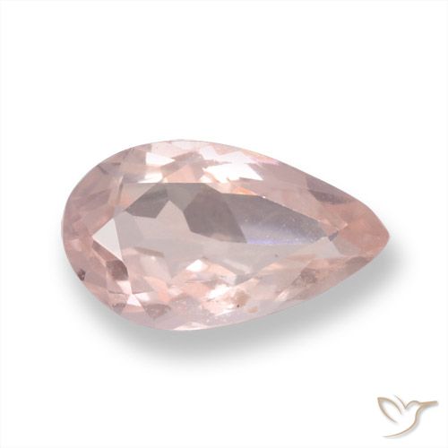 Morganita rosa natural 0,76ct, formato de pêra, VVS-VS