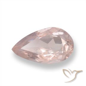 Morganita rosa natural 0,76ct, formato de pêra, VVS-VS