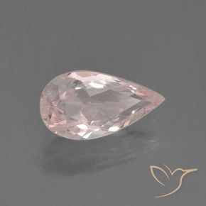 Morganita Rosa coral claro Natural 0.74ct, Formato de pêra, VVS