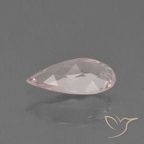 Morganita Rosa coral claro Natural 0.74ct, Formato de pêra, VVS