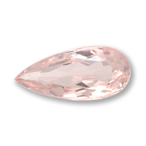 Morganita rosa natural 1,05ct, formato de pêra, VVS