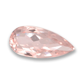 Morganita rosa natural 1,05ct, formato de pêra, VVS