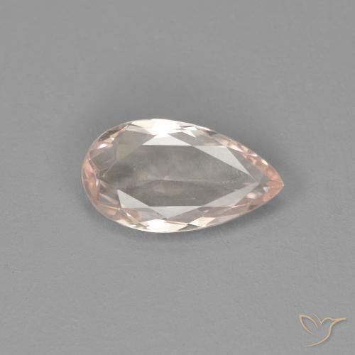 0.77ct Natural Rosa Flamingo Morganita, Formato de pêra, VVS