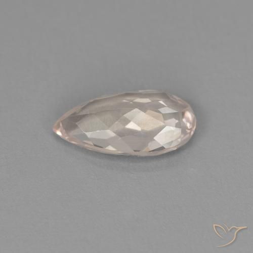 Morganita Rosa Flamingo Natural 0.77ct, Formato de pêra, VVS