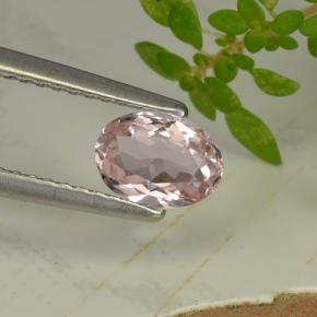 Morganita rosa natural 0,64ct, corte oval, VVS-VS