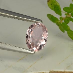 Morganita rosa natural 0,64ct, corte oval, VVS-VS