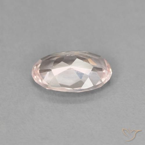 Morganita rosa flamingo natural 0,74ct, corte oval, VVS-VS