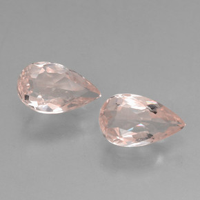 Pedras preciosas de morganita rosa natural de 0,91 ct, formato de pêra, VVS-VS