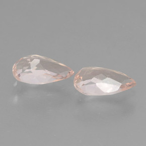 Pedras preciosas de morganita rosa natural de 0,91 ct, formato de pêra, VVS-VS