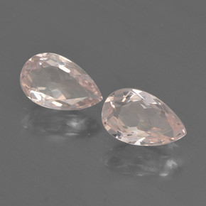 Pedras preciosas de morganita rosa natural de 1,09 ct, formato de pêra, VVS-VS