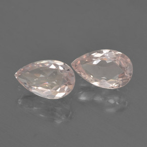 Pedras preciosas de morganita rosa natural de 1,09 ct, formato de pêra, VVS-VS