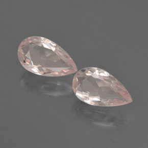 Pedras preciosas de morganita rosa natural de 0,95 ct, formato de pêra, VVS
