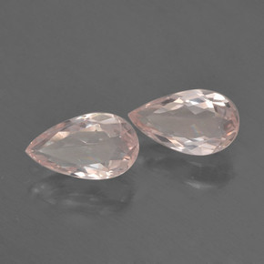 Pedras preciosas de morganita rosa natural de 0,95 ct, formato de pêra, VVS