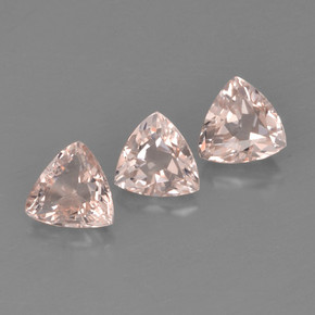 Pedras preciosas de morganita rosa natural de 1,04 ct, trillion, VVS-VS