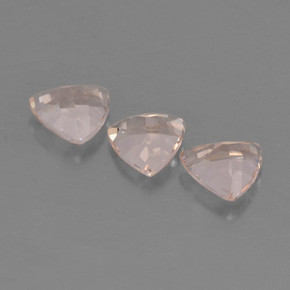 Pedras preciosas de morganita rosa natural de 1,04 ct, trillion, VVS-VS