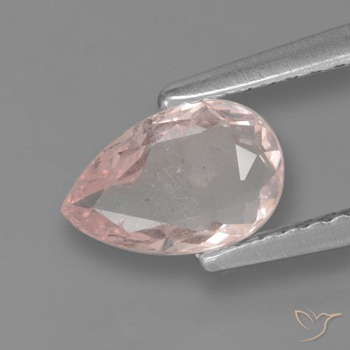 0.73ct Natural Rosa Médio Claro Morganita, Formato de pêra, VS