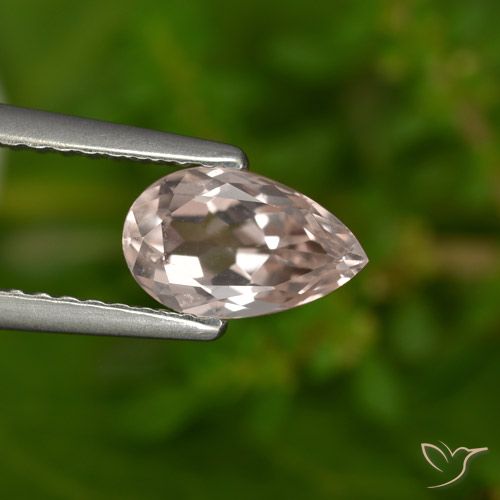 0.80ct Natural Rosa bem claro Morganita, Formato de pêra, VVS-VS