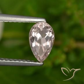 Morganita Rosa bem claro Natural 0.80ct, Formato de pêra, VVS-VS