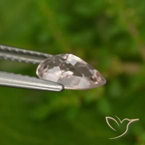 Morganita Rosa bem claro Natural 0.80ct, Formato de pêra, VVS-VS