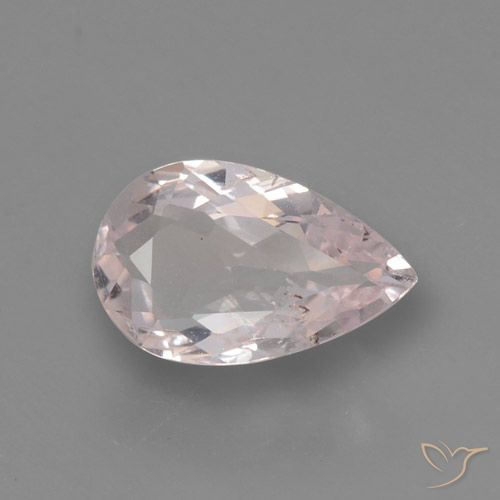 0.66ct Natural Tom Rosa Coral Morganita, Formato de pêra, VS