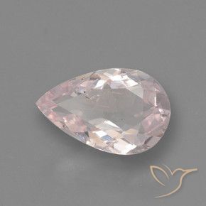 Morganita Tom Rosa Coral Natural 0.66ct, Formato de pêra, VS