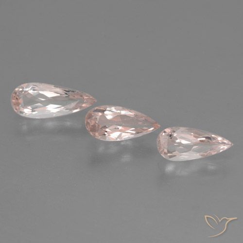 1.61ctw Natural Rosa bem claro Morganita, Formato de pêra, VVS-VS