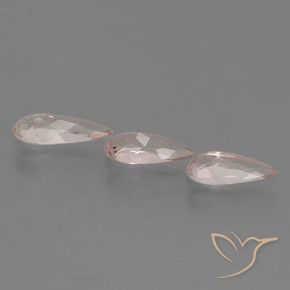 Pedras preciosas de Morganita Rosa bem claro natural de 1.61 ct, Formato de pêra, VVS-VS