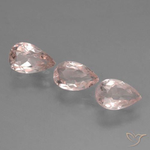 1.32ctw Natural rosa médio Morganita, Formato de pêra, VVS-VS