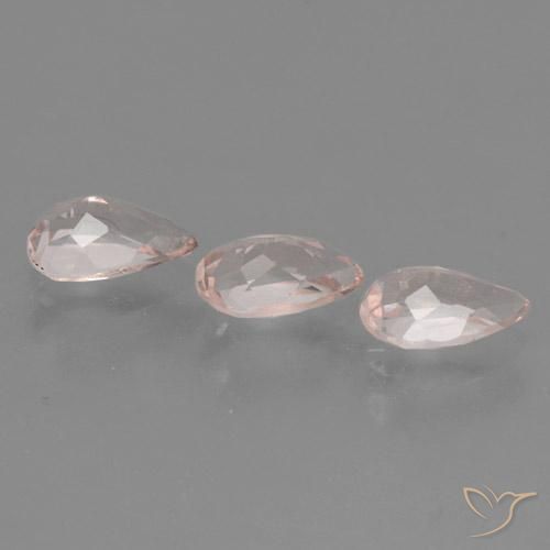 Pedras preciosas de Morganita rosa médio natural de 1.32 ct, Formato de pêra, VVS-VS