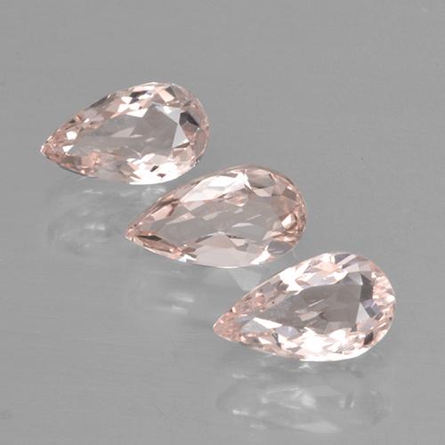 Pedras preciosas de Morganita Rosa Flamingo natural de 1.59 ct, Formato de pêra, VVS-VS