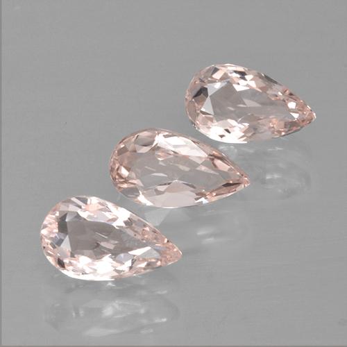 Pedras preciosas de Morganita Rosa Flamingo natural de 1.59 ct, Formato de pêra, VVS-VS