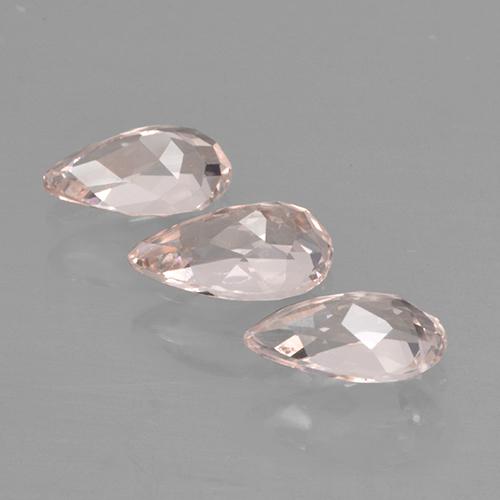 Pedras preciosas de Morganita Rosa Flamingo natural de 1.59 ct, Formato de pêra, VVS-VS