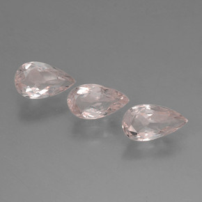 Pedras preciosas de Morganita Luz rosa natural de 0.99 ct, Formato de pêra, VVS