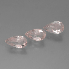Pedras preciosas de Morganita Luz rosa natural de 0.99 ct, Formato de pêra, VVS